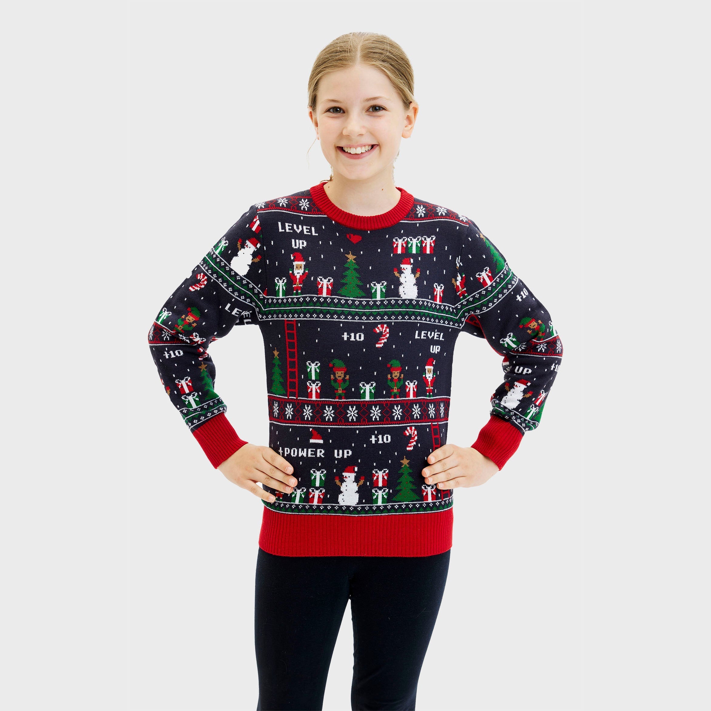 Vintage gamer Weihnachtspullover - Kinder